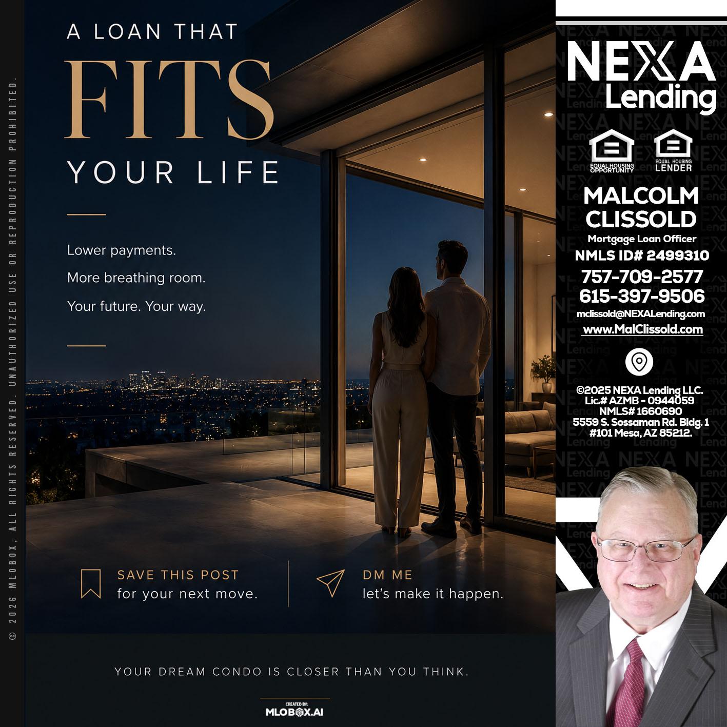 LOANS THAT FIT - Malcolm Clissold -Mortgage Loan Officer