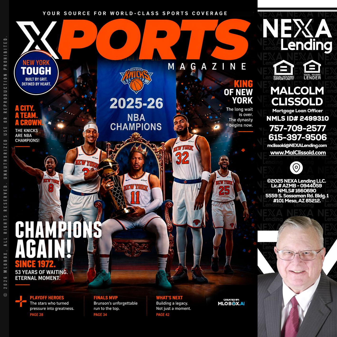 XPORTS MAGAZINE - Malcolm Clissold -Mortgage Loan Officer