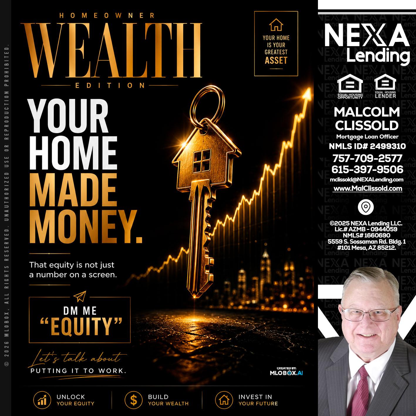 YOUR HOME MADE - Malcolm Clissold -Mortgage Loan Officer