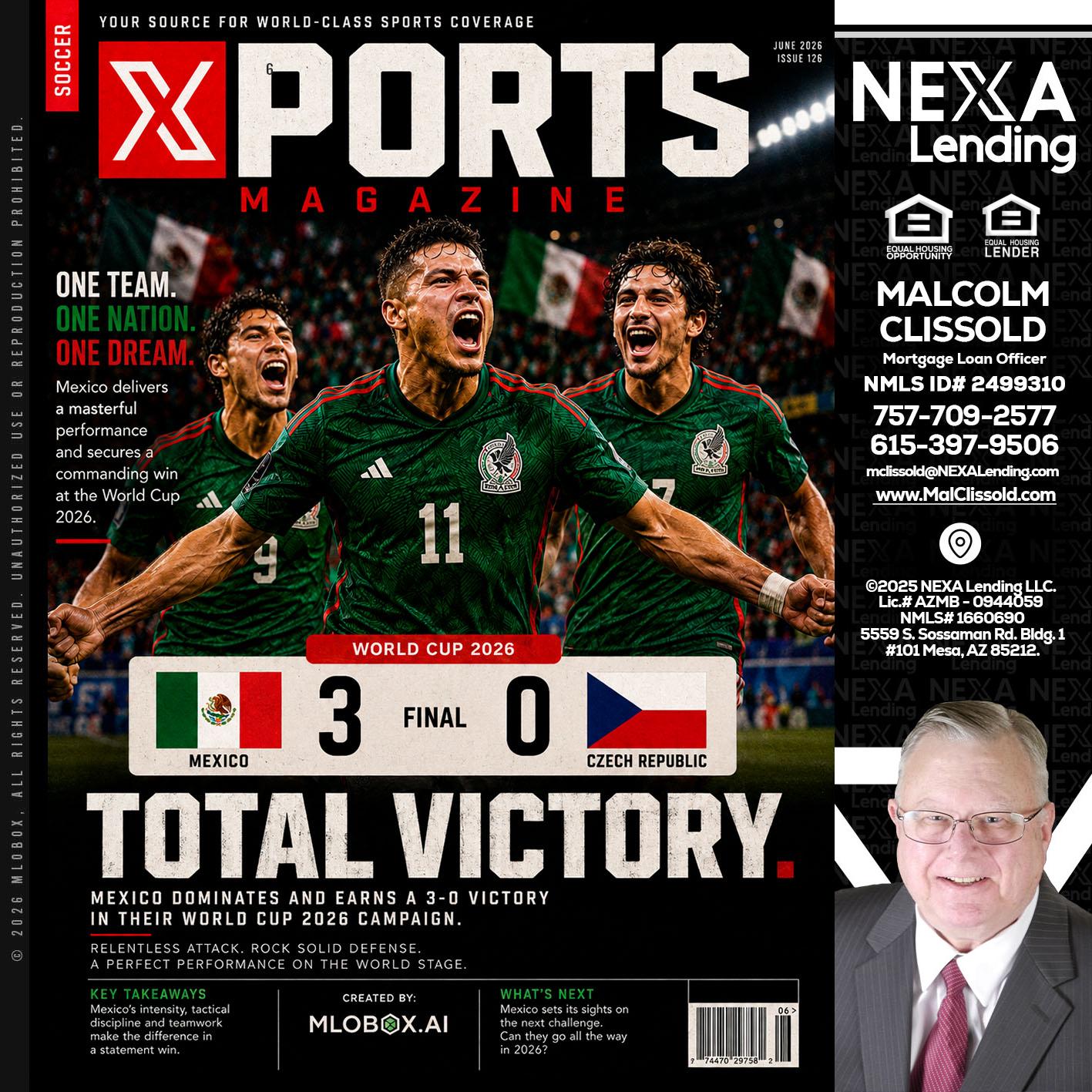 World Cup 2026 MEX 1-0 CZECH - Malcolm Clissold -Mortgage Loan Officer