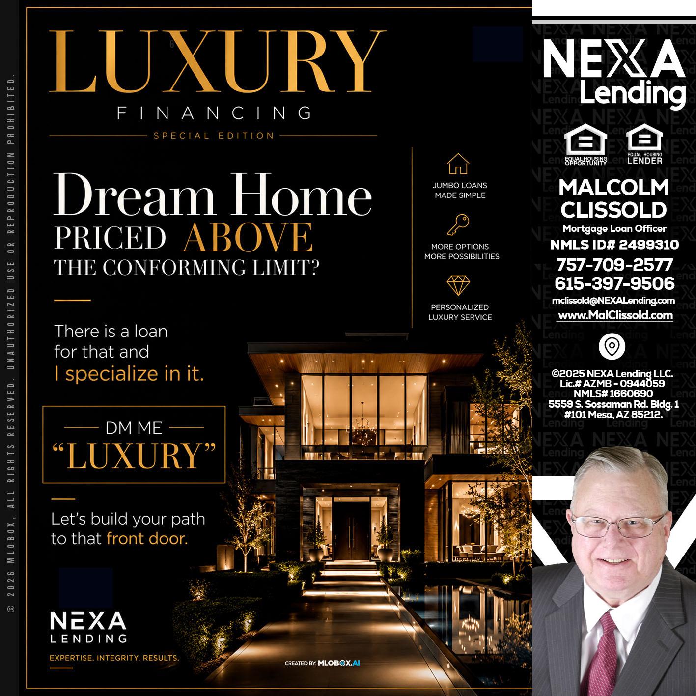 LUXURY - Malcolm Clissold -Mortgage Loan Officer