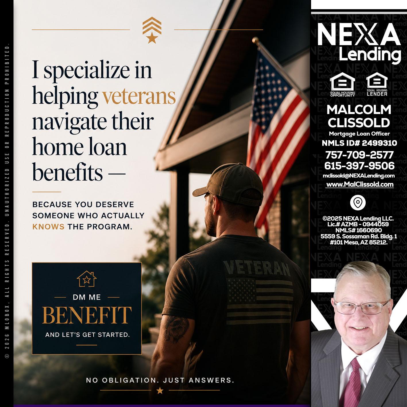 I SPECIALIZE - Malcolm Clissold -Mortgage Loan Officer