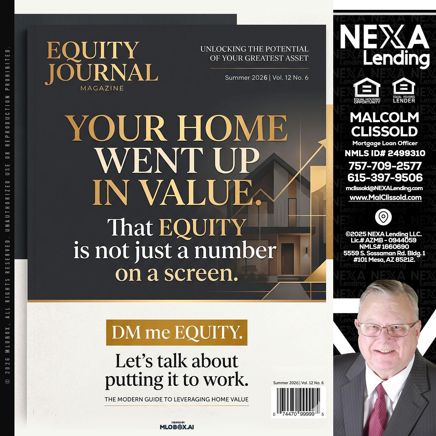 YOUR HOME - Malcolm Clissold -Mortgage Loan Officer