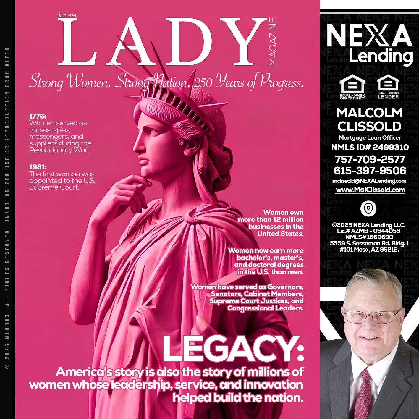 LADY LIBERTY! - Malcolm Clissold -Mortgage Loan Officer