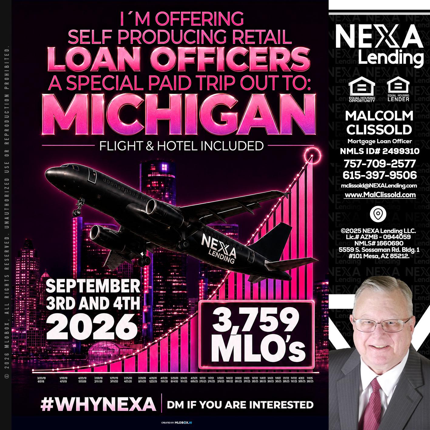 MICHIGAN TRIP - Malcolm Clissold -Mortgage Loan Officer