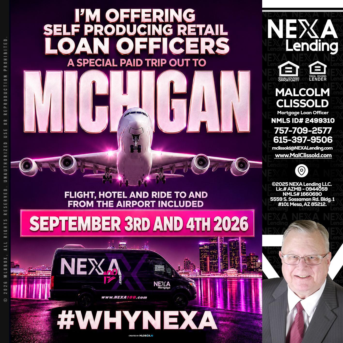 MICHIGAN TRIP - Malcolm Clissold -Mortgage Loan Officer