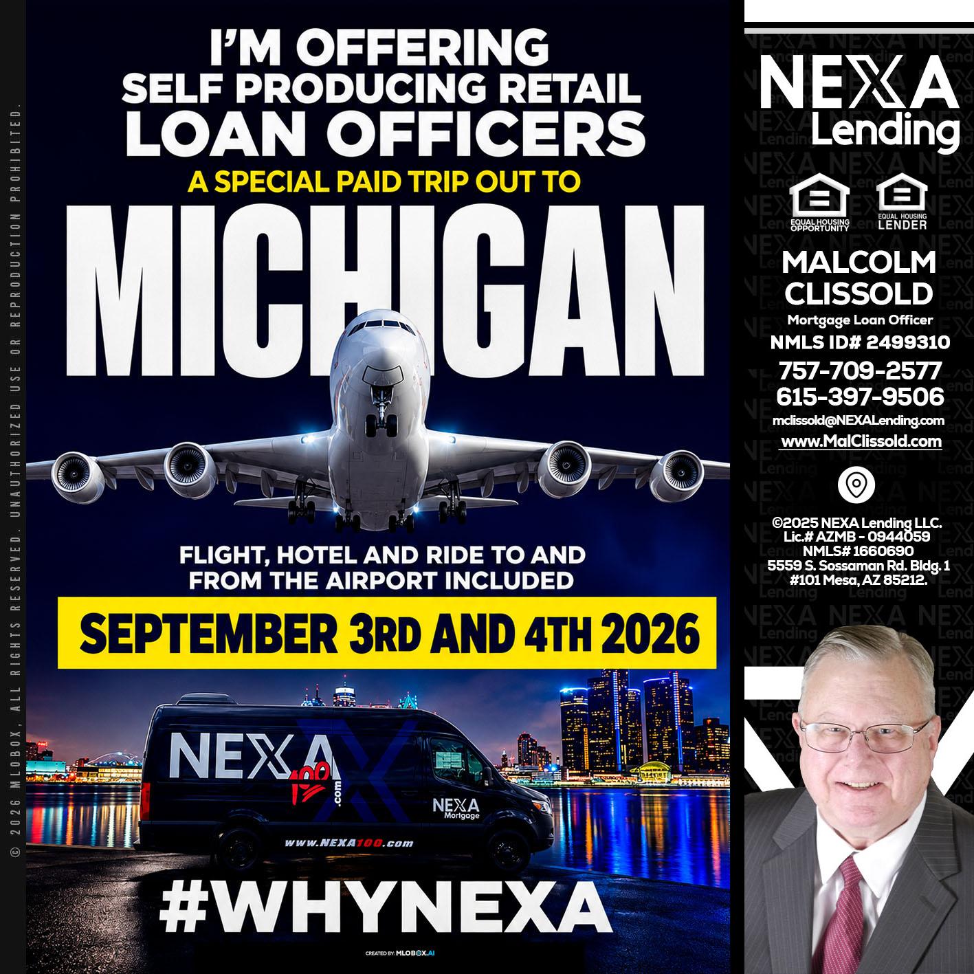MICHIGAN - Malcolm Clissold -Mortgage Loan Officer