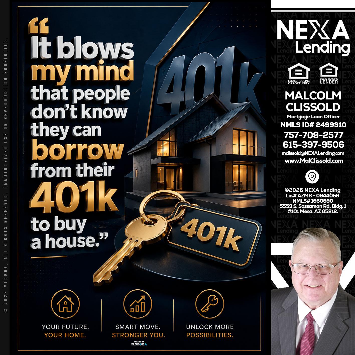 401 K - Malcolm Clissold -Mortgage Loan Officer