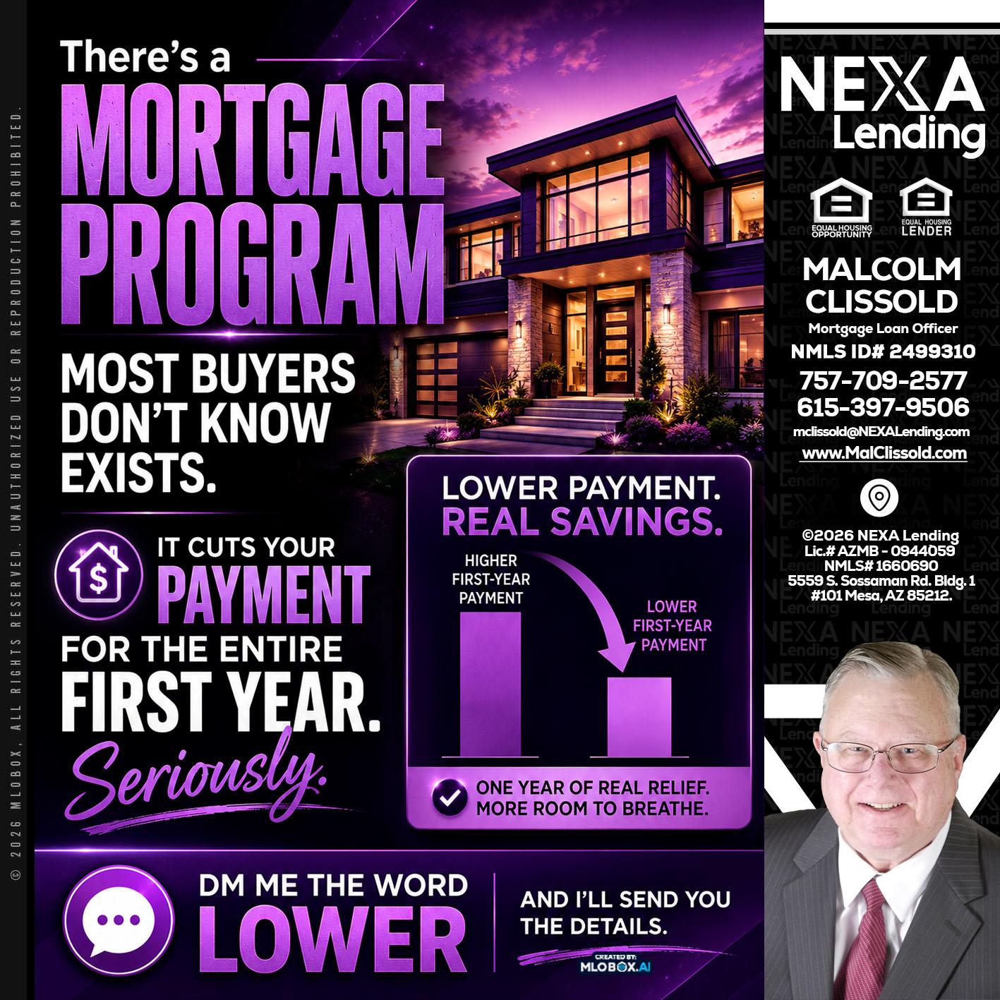 MORTGAGE PROGRAM - Malcolm Clissold -Mortgage Loan Officer