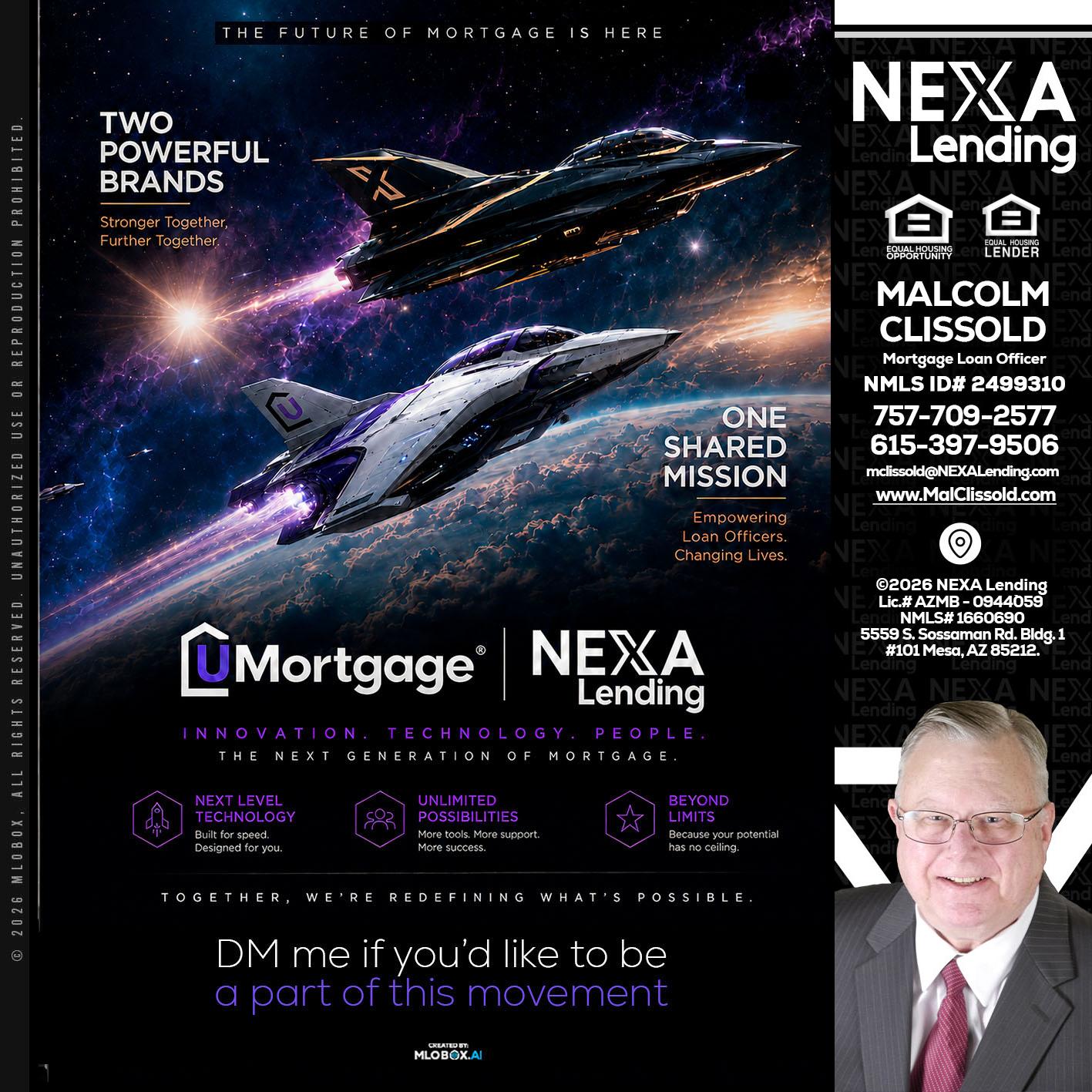 U Mortgage + NEXA lending - Malcolm Clissold -Mortgage Loan Officer